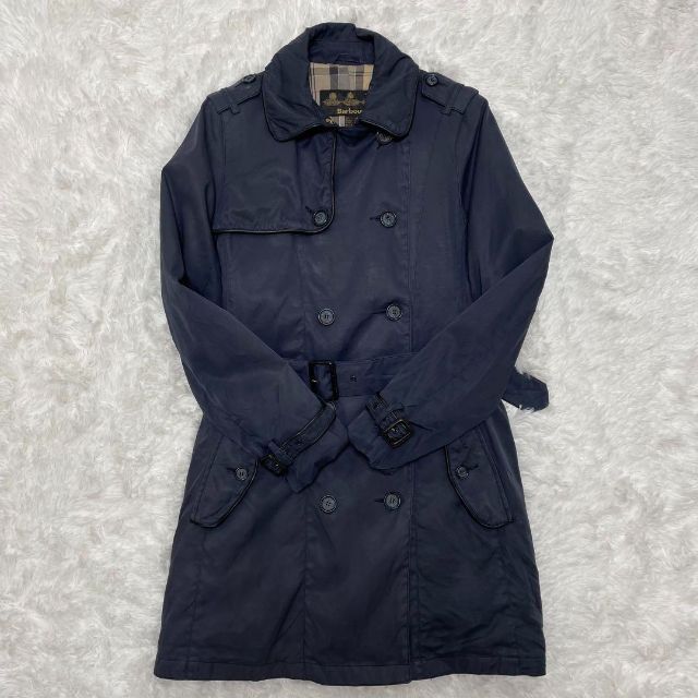 Barbour - バブアー トレンチコート チェック柄 USA古着 USA8 Barbour - バブアー トレンチコート チェック柄 USA古着 USA8