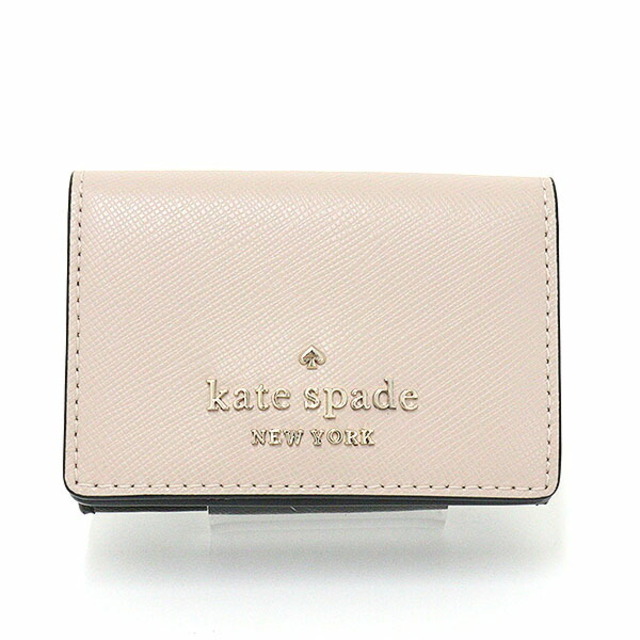 レディースケイトスペード Kate spade ステイシー カラーブロック マイクロ トライ フォールド ウォレット ウォームベージュマルチ ベージュ/ブラック PVC/レザー WLR00127 三つ折り財布 小財布 ミニ財布