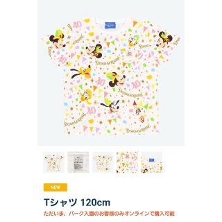 ディズニー(Disney)の【未開封　120　Tシャツ】ディズニー　40周年　ドリームゴーラウンド(Tシャツ/カットソー)