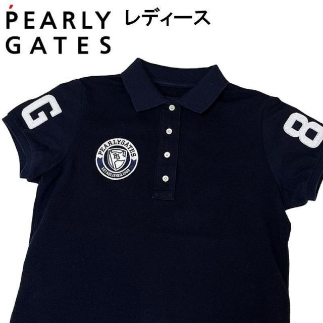 PEARLY GATES パーリーゲイツ 半袖ポロシャツ ネイビー 0