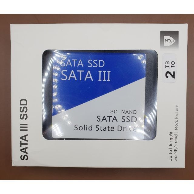 SSD 2.5 2TB 2000GB【動作確認済】パソコン HDD交換 ほぼ新品2回使用時間