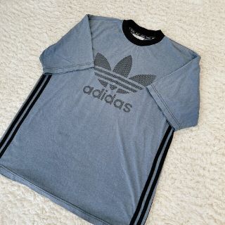 アディダス(adidas)の良品 アディダス ヴィンテージ オールド リンガーTシャツ トリム L(Tシャツ/カットソー(半袖/袖なし))