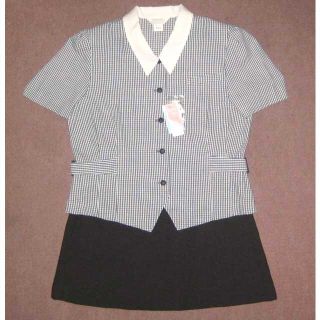 新品 5号 オフィスオーバーブラウス 事務服 OL制服 小さいサイズ(シャツ/ブラウス(半袖/袖なし))