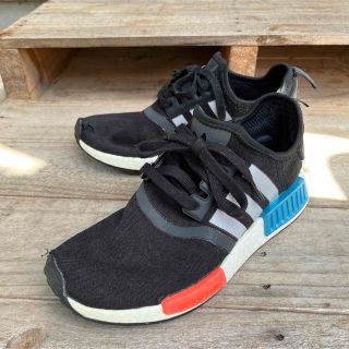 アディダス(adidas)のNMD_R1 24.5 コアブラック／シルバーメタリック／ソーラーレッド(スニーカー)