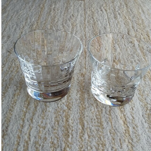 ☆2個セット☆Baccarat グラス ストライプと水玉