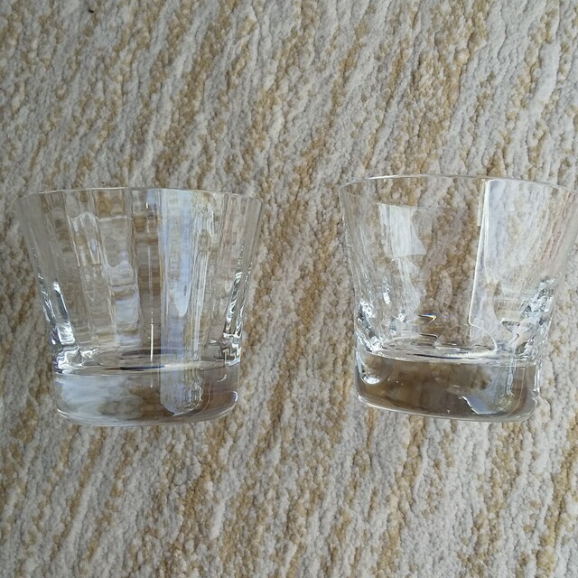 ☆2個セット☆Baccarat グラス ストライプと水玉