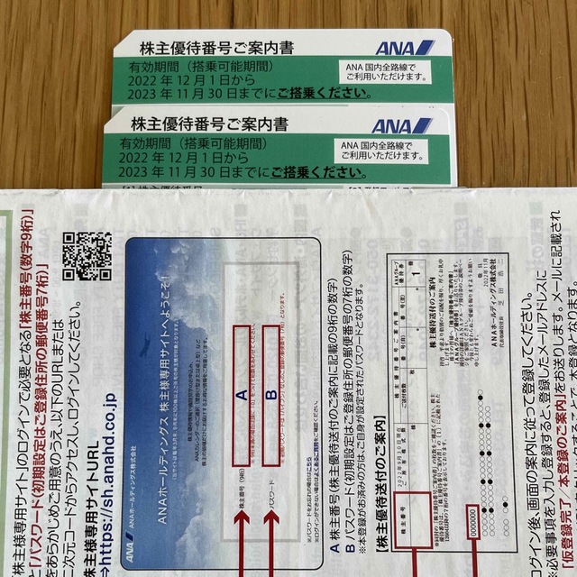 ANA(全日本空輸)(エーエヌエー(ゼンニッポンクウユ))のANA 航空券 半額 飛行機 50％ 株主優待券 チケットの優待券/割引券(その他)の商品写真