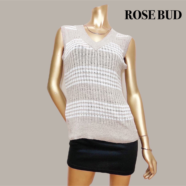 ROSE BUD(ローズバッド)のROSE BUD ノースリーブ ニット カットソー＊ユナイテッドアローズ ザラ レディースのトップス(ニット/セーター)の商品写真