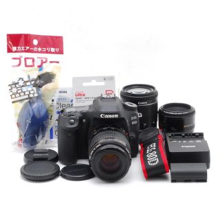 傷極小、付属品充実、トリプルレンズの大満足セット❤️Canon EOS 80D