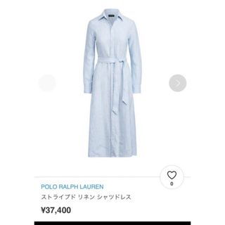 ポロラルフローレン(POLO RALPH LAUREN)のストライプドリネンシャツワンピース(ロングワンピース/マキシワンピース)