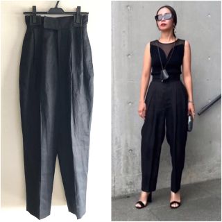 ロンハーマン(Ron Herman)のsorm'86  GIRLS UNIFORM BLACK／linen pants(カジュアルパンツ)