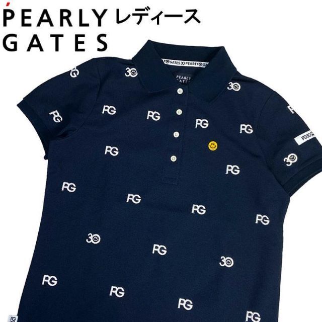 PEARLY GATES パーリーゲイツ 30周年 半袖ポロシャツ ネイビー 0