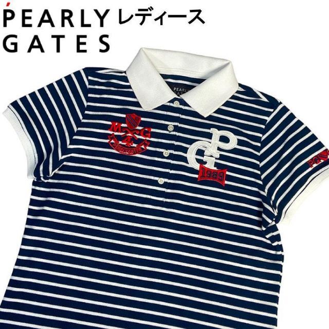 PEARLY GATES パーリーゲイツ 半袖ポロシャツ ボーダー ネイビー0 【日本限定モデル】 38.0%割引