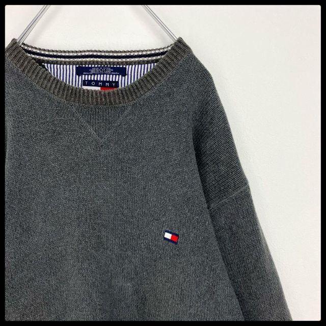 【90s当時物】肉厚 トミーヒルフィガー 刺繍ロゴ コットンニット セーターひなの古着屋