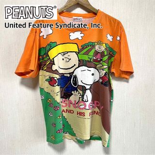 ピーナッツ(PEANUTS)のPEANUTS SNOOPY スヌーピー 両面プリント Tシャツ レア 希少(Tシャツ/カットソー(半袖/袖なし))