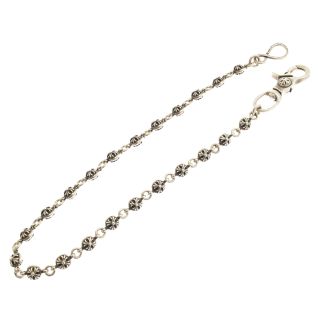 クロムハーツ(Chrome Hearts)のCHROME HEARTS クロムハーツ BALL LONG-S/1クリップロング#2クロスボール シルバーウォレットチェーン(ウォレットチェーン)