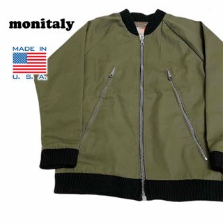 モニタリー(MONITALY)の希少★Monitaly モニタリー USA製 ハの字 ジップアップアップブルゾン(ブルゾン)