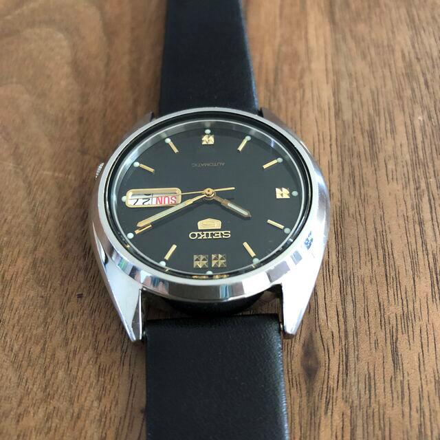 SEIKO(セイコー)の【SEIKO】SEIKO5 自動巻 セイコーファイブ　黒　ブラック メンズの時計(腕時計(アナログ))の商品写真