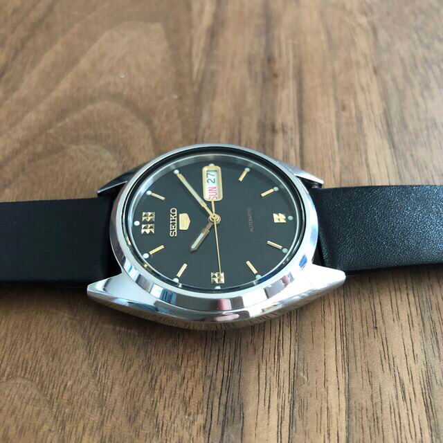 SEIKO(セイコー)の【SEIKO】SEIKO5 自動巻 セイコーファイブ　黒　ブラック メンズの時計(腕時計(アナログ))の商品写真