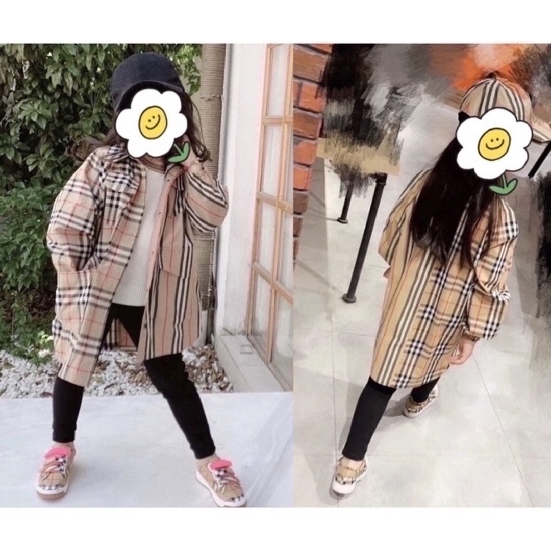 BURBERRY(バーバリー)のBurberry バーバリー シャツ ワンピース　ストライプ　チェック　14Y レディースのトップス(シャツ/ブラウス(長袖/七分))の商品写真