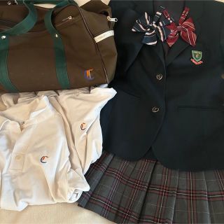 岐阜　安達学園中京高等学校　制　　服　スカート　カーディガン(衣装一式)