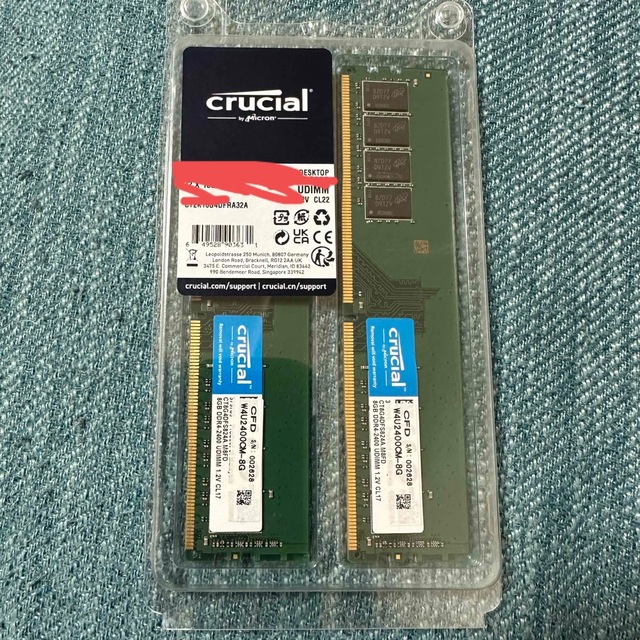 Crucial DDR4-2400 16GB デスクトップ用 2