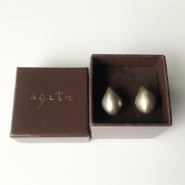 agete♡K10SVピアス♡麦の穂モチーフ♡廃盤品♡アガット♡シルバー