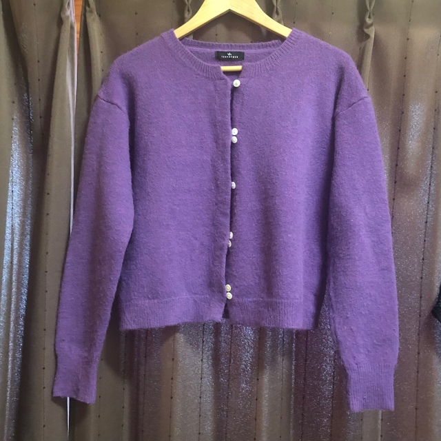 しまむら(シマムラ)の【 purple brushed fabric cardigan 】 レディースのトップス(カーディガン)の商品写真