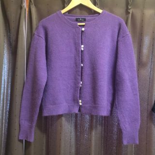 シマムラ(しまむら)の【 purple brushed fabric cardigan 】(カーディガン)