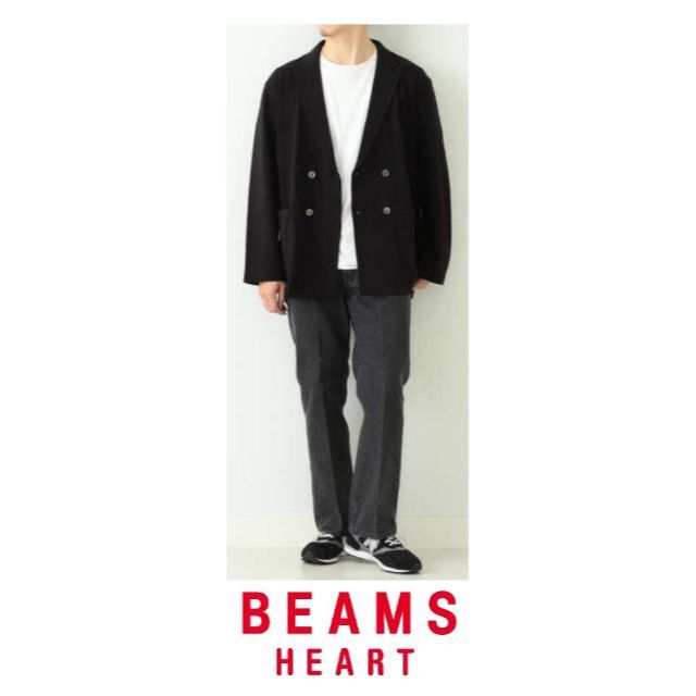 BEAMS(ビームス)の BEAMS HEART ビームス ビッグシルエット ポンチ W・JKT (ブラ メンズのジャケット/アウター(テーラードジャケット)の商品写真