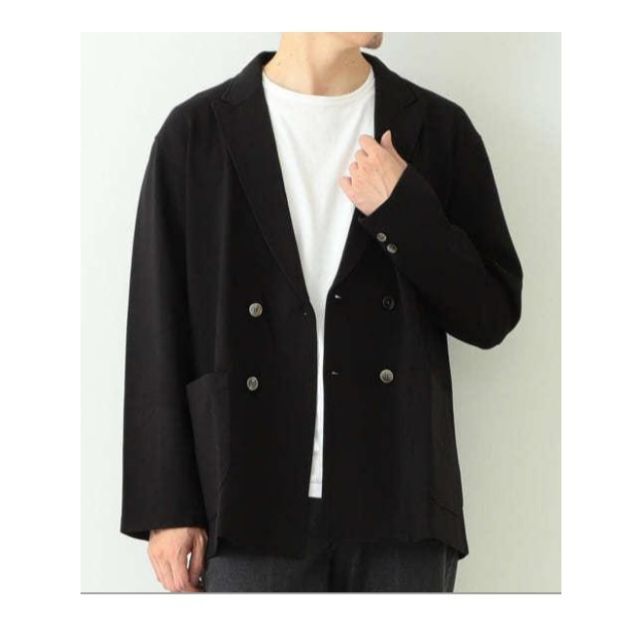 BEAMS(ビームス)の BEAMS HEART ビームス ビッグシルエット ポンチ W・JKT (ブラ メンズのジャケット/アウター(テーラードジャケット)の商品写真