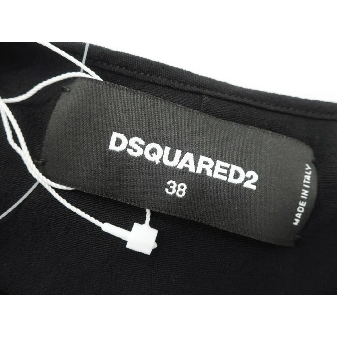 【新品アウトレット】ディースクエアード DSQUARED2 レーヨン ホルターネック ワンピース ブラック【サイズ38】【レディース】 8