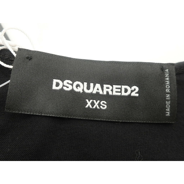 DSQUARED2(ディースクエアード)の【新品アウトレット】ディースクエアード DSQUARED2 半袖Ｔシャツ ブラック【サイズXXS】【レディース】 レディースのトップス(Tシャツ(半袖/袖なし))の商品写真