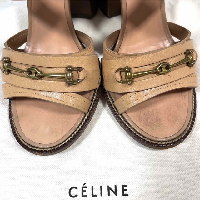 CELINE セリーヌ フィービー期 ビットヒールサンダル 23cm 保存袋付き