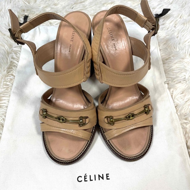 CELINE セリーヌ フィービー期 ビットヒールサンダル 23cm 保存袋付き