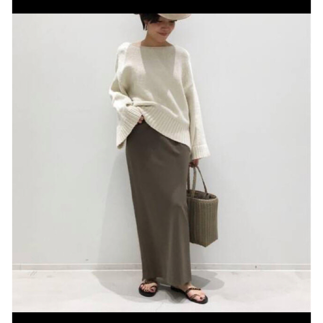 L'Appartement DEUXIEME CLASSE(アパルトモンドゥーズィエムクラス)のL'Appartement CTN FLARE S/L KNIT ホワイト レディースのトップス(ニット/セーター)の商品写真