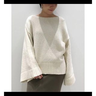 アパルトモンドゥーズィエムクラス(L'Appartement DEUXIEME CLASSE)のL'Appartement CTN FLARE S/L KNIT ホワイト(ニット/セーター)