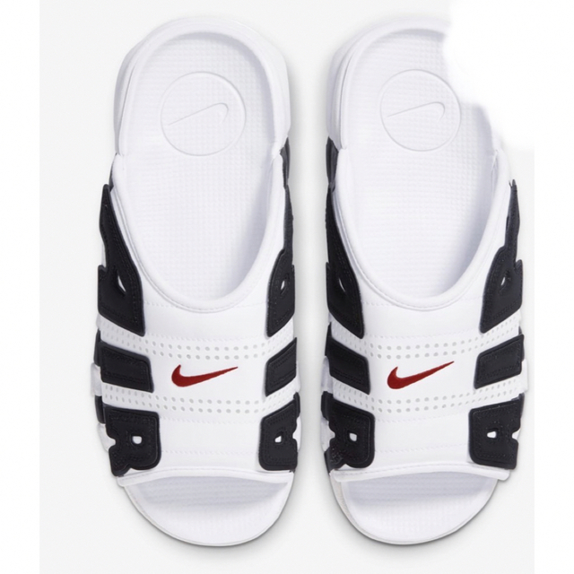 Air More Uptempo Slide White and Black ○日本正規品○ vivacf.net