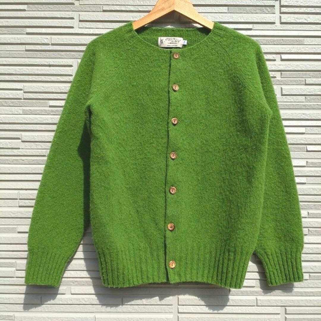 【送料無料・BEAMS BOY】Shetland Cardigan Green 送料無料・BEAMS BOY】Shetland Cardigan Green