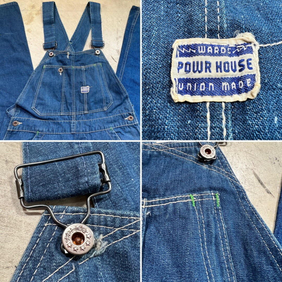 30's 40's POWR HOUSE オーバーオール 大戦モデル W38 メンズのパンツ(サロペット/オーバーオール)の商品写真