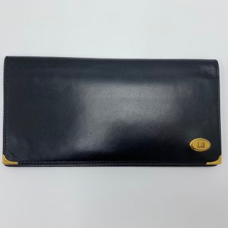 ダンヒル(Dunhill)のダンヒル 長財布　ブラック　ゴールド金具　r485(財布)