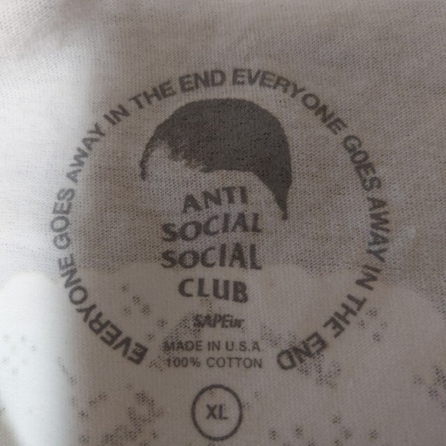 ANTI SOCIAL SOCIAL CLUB(アンチソーシャルソーシャルクラブ)の【白黄/XL】SAPEur × ASSC コラボレーションTee 【送料無料】 メンズのトップス(Tシャツ/カットソー(半袖/袖なし))の商品写真