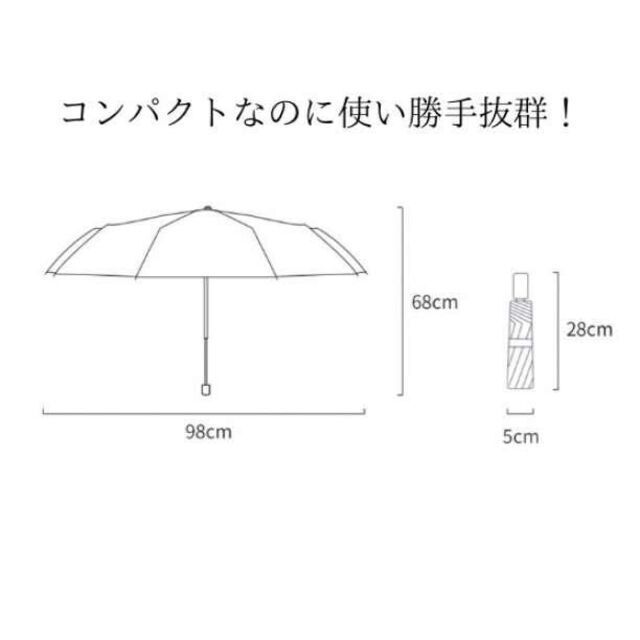 日傘 晴雨兼用 黒 折りたたみ傘 完全遮光 UVカット 100％遮熱 軽量 レディースのファッション小物(傘)の商品写真