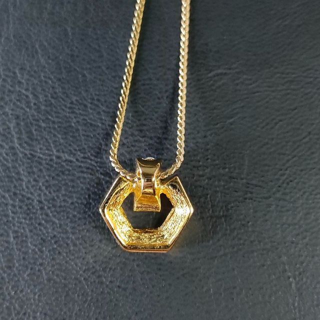 ゴールドチェーン長さ【極美品】Dior　ディオール　ネックレス　ゴールド　ヘキサゴン　サークル　CD