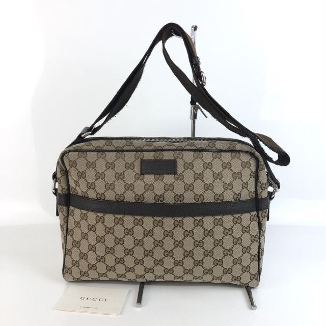 GUCCI グッチ GGキャンバス ショルダーバッグ ブラウン ブランド 新品