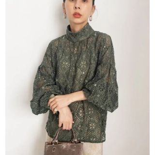 アメリヴィンテージ(Ameri VINTAGE)のameri vintage  geometry lace blouse(シャツ/ブラウス(長袖/七分))