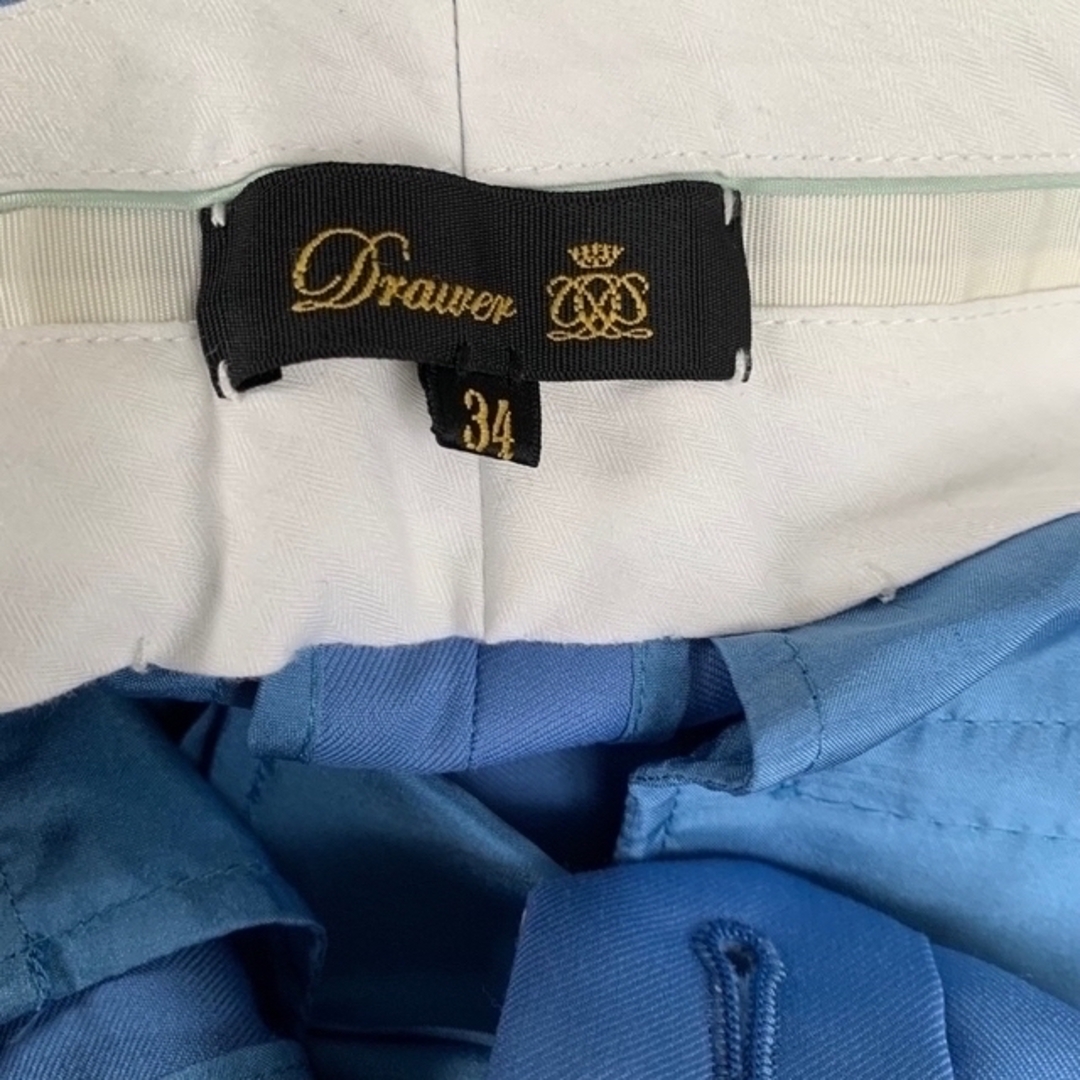 Drawer(ドゥロワー)のDrawer ブルー　パンツ　34 レディースのパンツ(カジュアルパンツ)の商品写真
