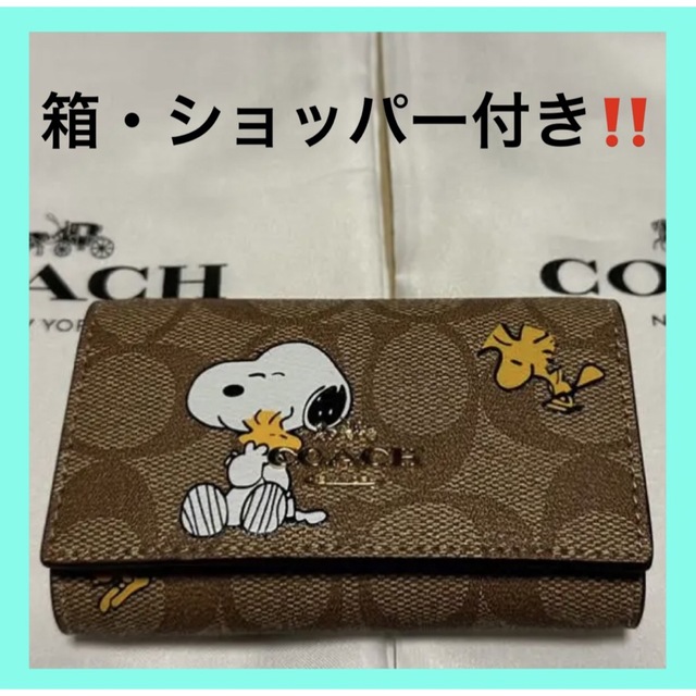 coach スヌーピー　キーケース　母の日プレゼント‼️ 新作　新品　母の日