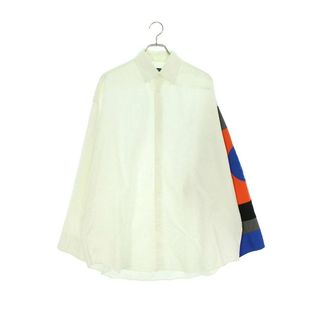 オールモストブラック ALMOSTBLACK  19SS  19SS-SH02 パッチワークスリーブオーバーサイズ長袖シャツ メンズ 1(シャツ)