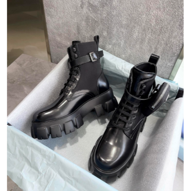 ☆PRADAプラダローファー マーガレット レディース 美品 ブラック 45